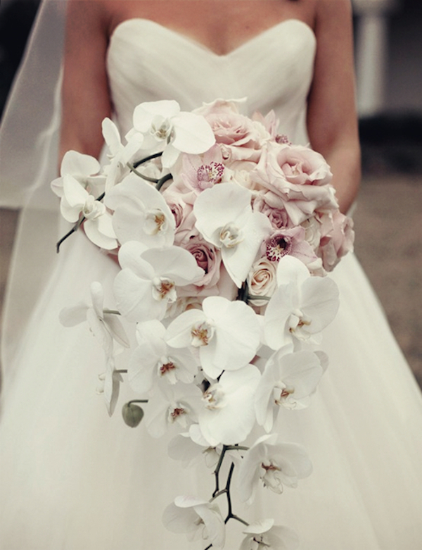Cascading-style-Orchid-Wedding-Bouquet