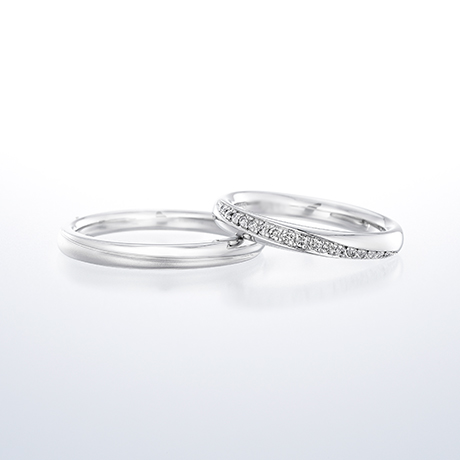 銀座ダイヤモンドシライシの結婚指輪【スパイラル 3Mmat,4L（Spiral 3Mmat,4L）】