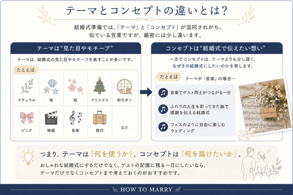 テーマとコンセプトの違い