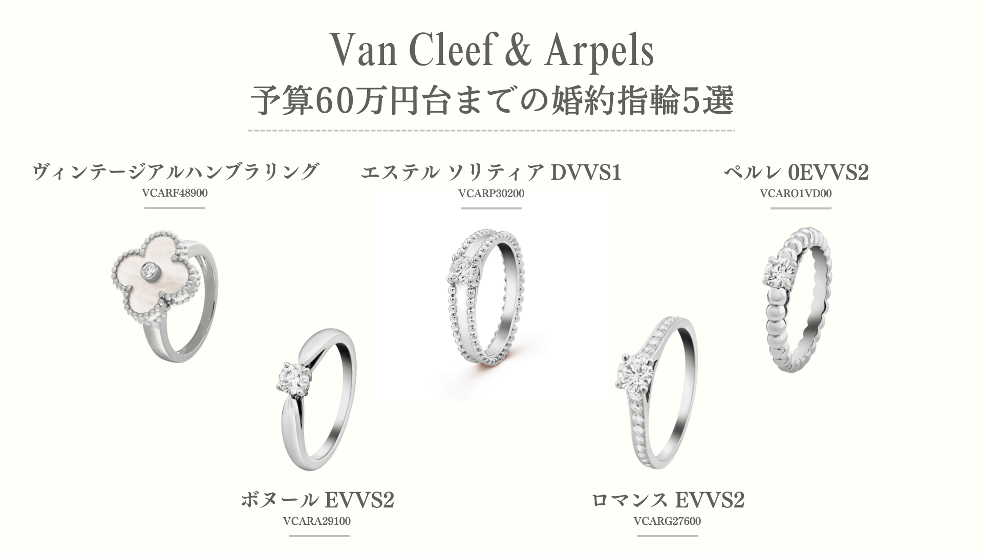 Van Cleef &Arpels（ヴァンクリーフ＆アーペル）婚約・結婚指輪の人気