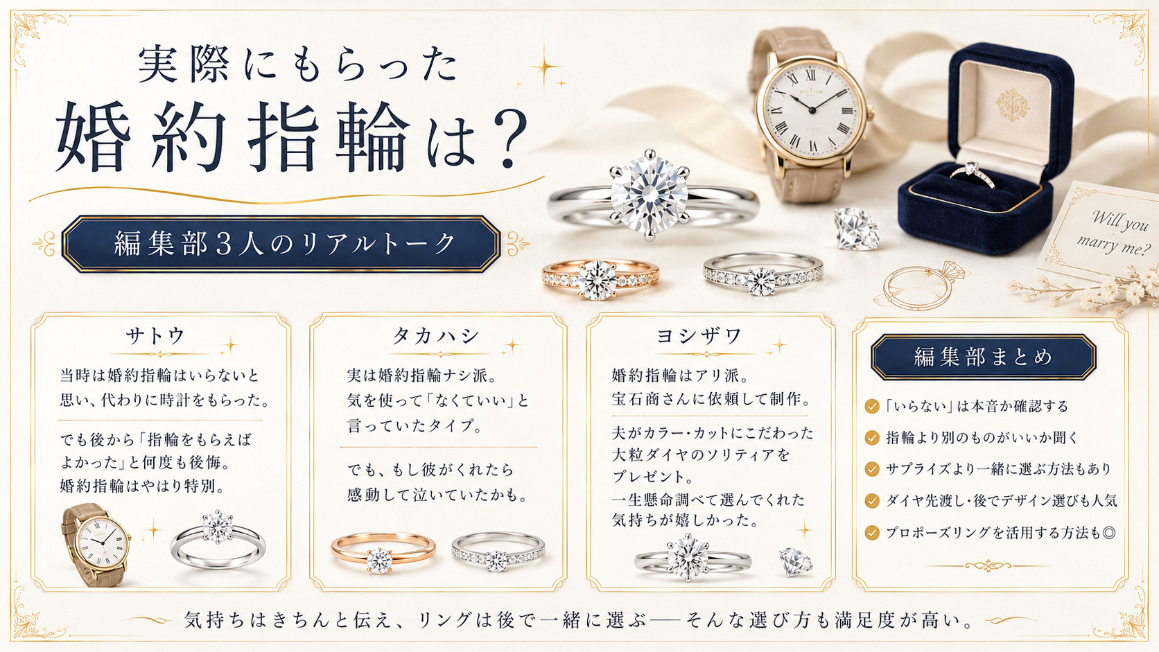 実際にもらった婚約指輪