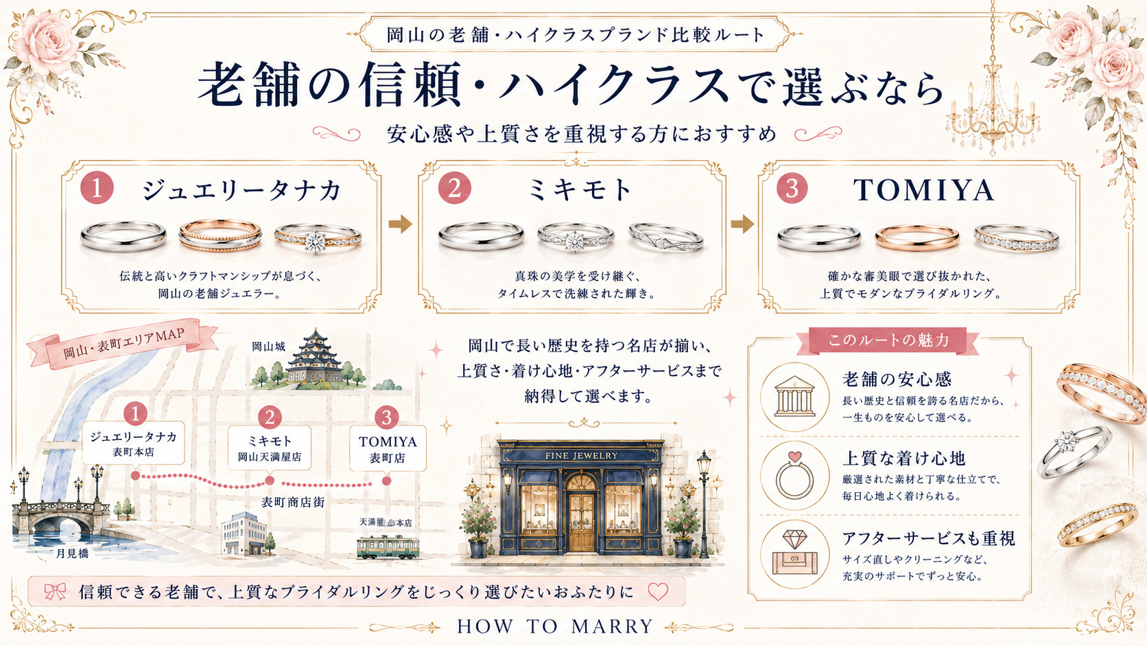 老舗・ハイクラス結婚指輪岡山
