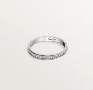 カルティエ ダムール ウェディング リング プラチナ、ダイヤモンド