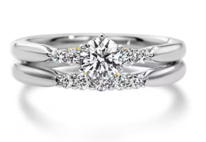 エクセルコダイヤモンド　アンサンブル　結婚指輪セットリング