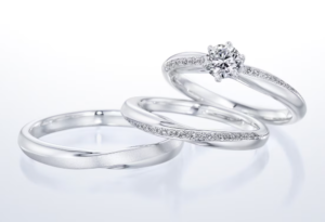 銀座ダイヤモンドシライシ　インフィニティプランツ　結婚指輪セットリング