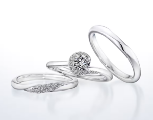 銀座ダイヤモンドシライシ　イリュミティ　結婚指輪セットリング