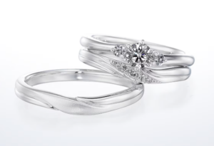 銀座ダイヤモンドシライシ　アイグレイ　結婚指輪セットリング