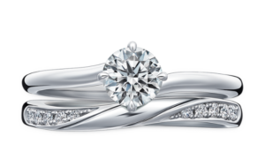 ラザールダイヤモンド　ミスト　ショア　結婚指輪セットリング