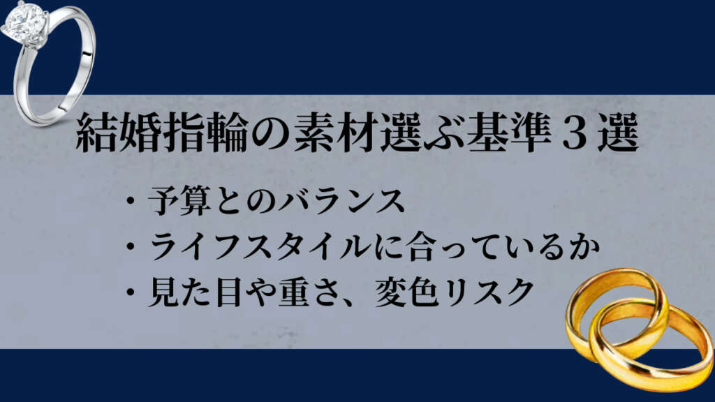 結婚指輪　素材　選び方