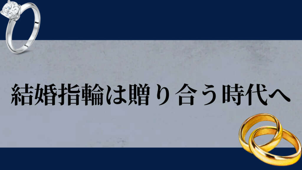 結婚指輪　贈り合う