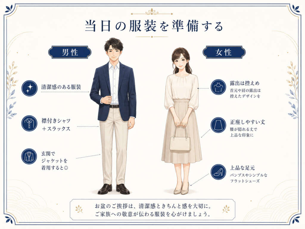 当日の服装を準備する