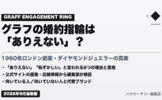 グラフの婚約指輪は「ありえない」?公式サイトの価格・店舗情報から編集部が検証